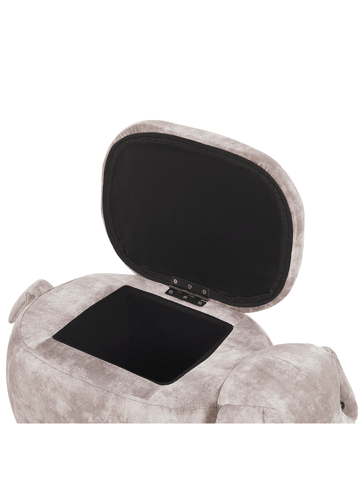 Beliani Tierhocker DOGGY in Beige/Heller Holzfarbton - (W) 62 x (H) 38 x (L) 36 cm günstig kaufen onesize