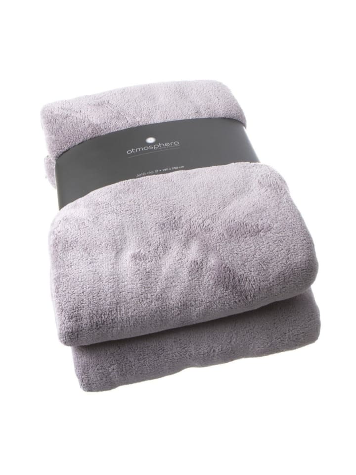 Atmosphera Créateur d'intérieur Fleecedecke in grau günstig kaufen onesize