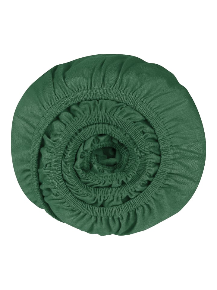 Schiesser Premium Spannbettlaken Flexi in Dunkelgrün günstig kaufen