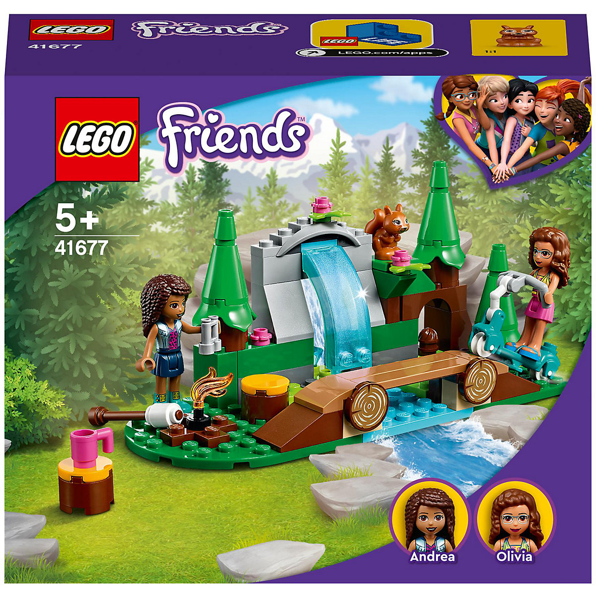 LEGO® Friends 41677 Wasserfall im Wald
