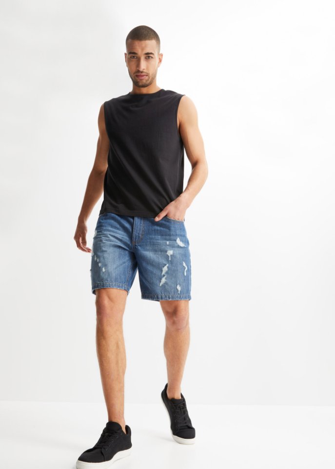 Long-Jeans-Shorts, Loose Fit