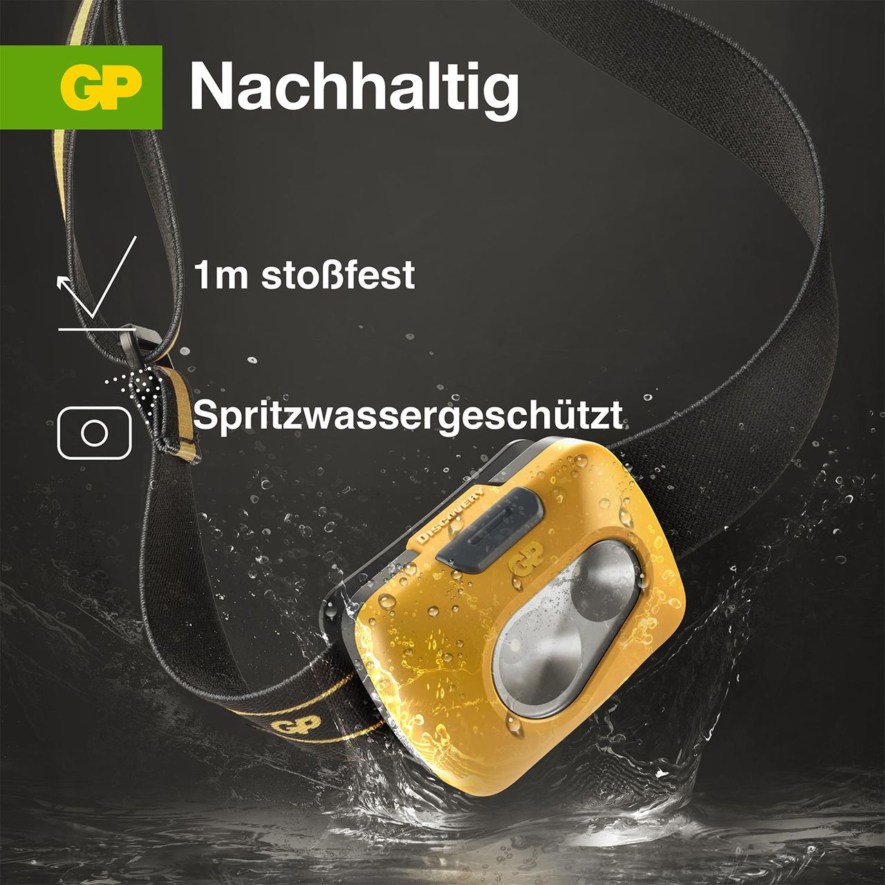 GP Battery Stirnleuchte CH42 - Gelb