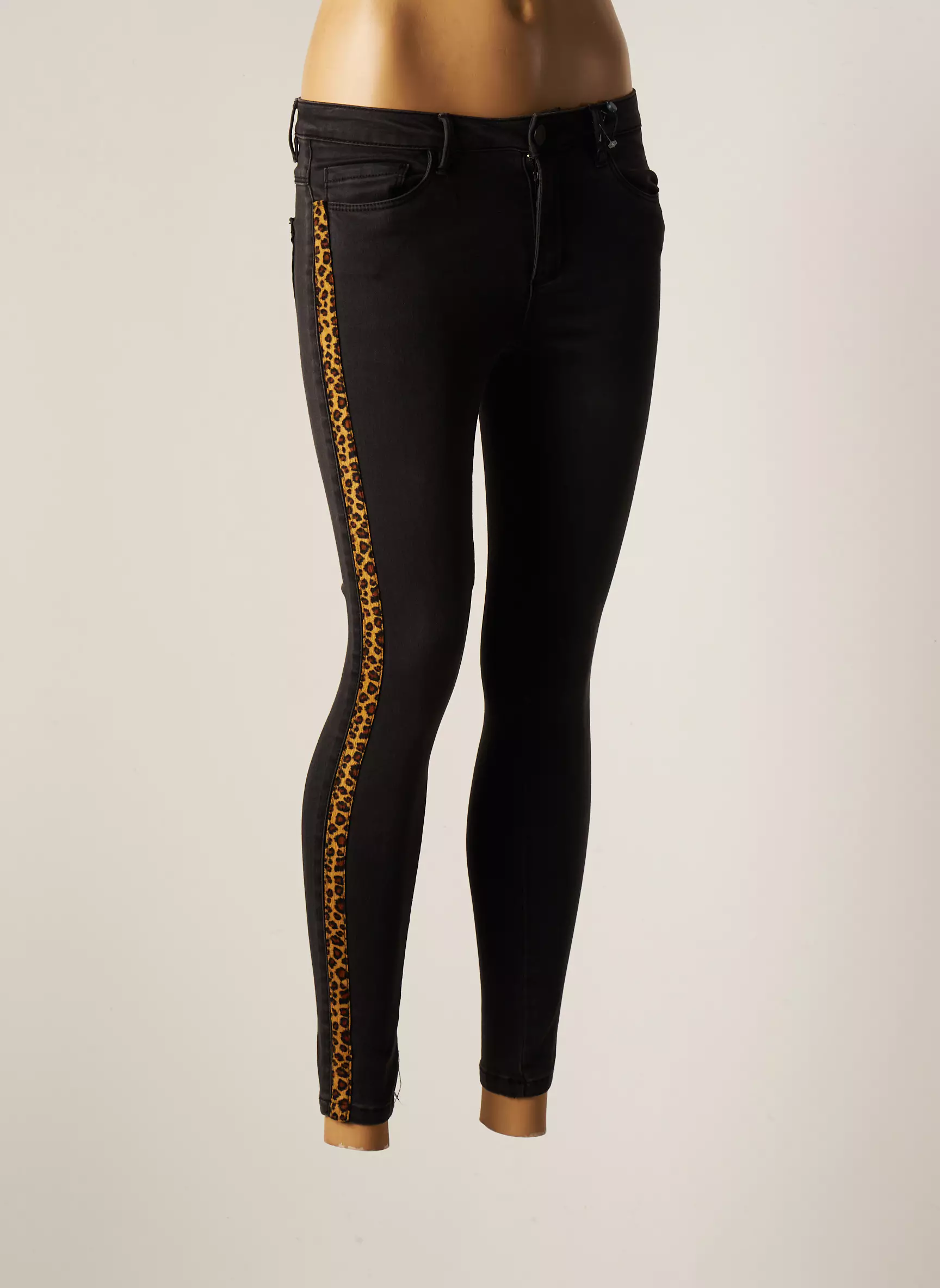 Only Pantalons Slim Femme couleur gris