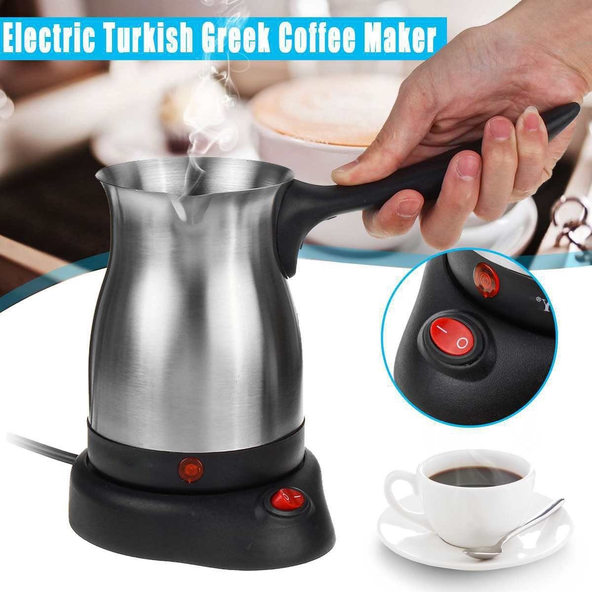 Cheffinger Kaffeebereiter Mokkakocher Türkischer Mokka Kaffeekocher elektrisch 600W Cheffinger