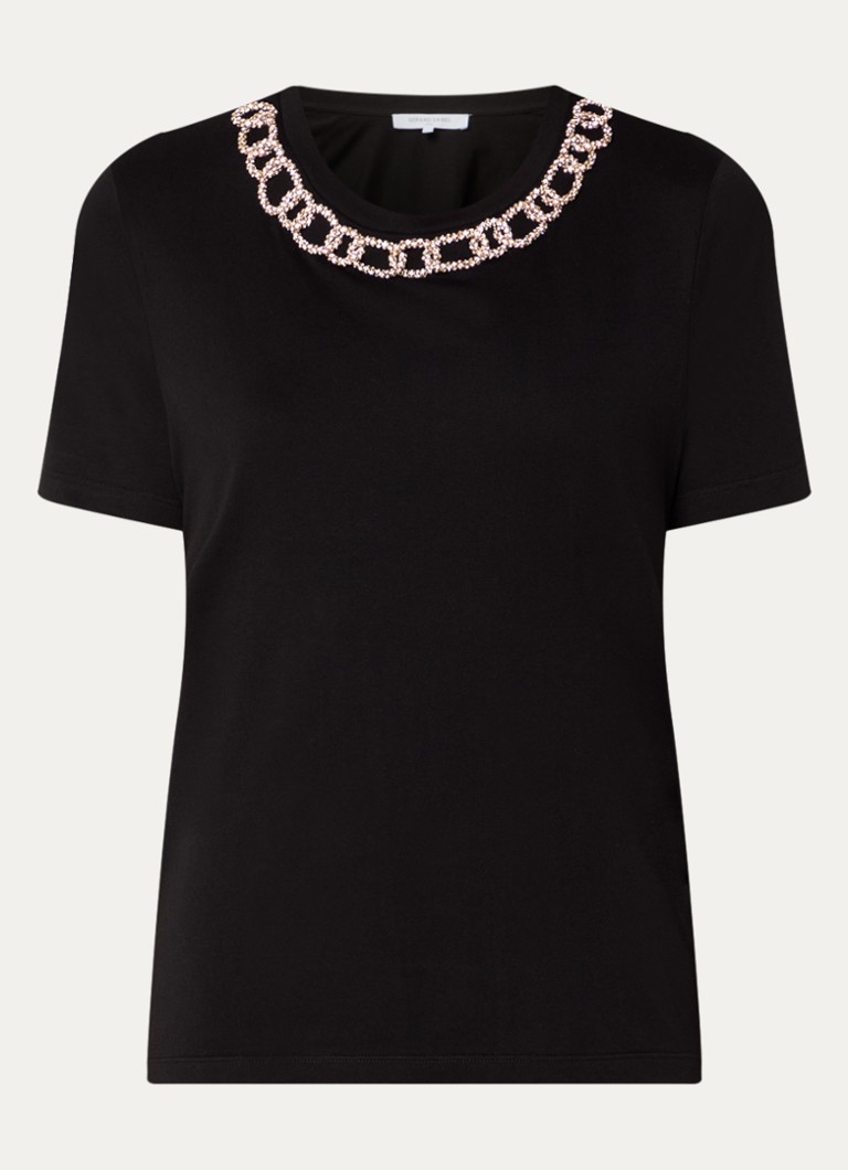T-shirt Gerard Darel Agnes con dettagli a catena e strass