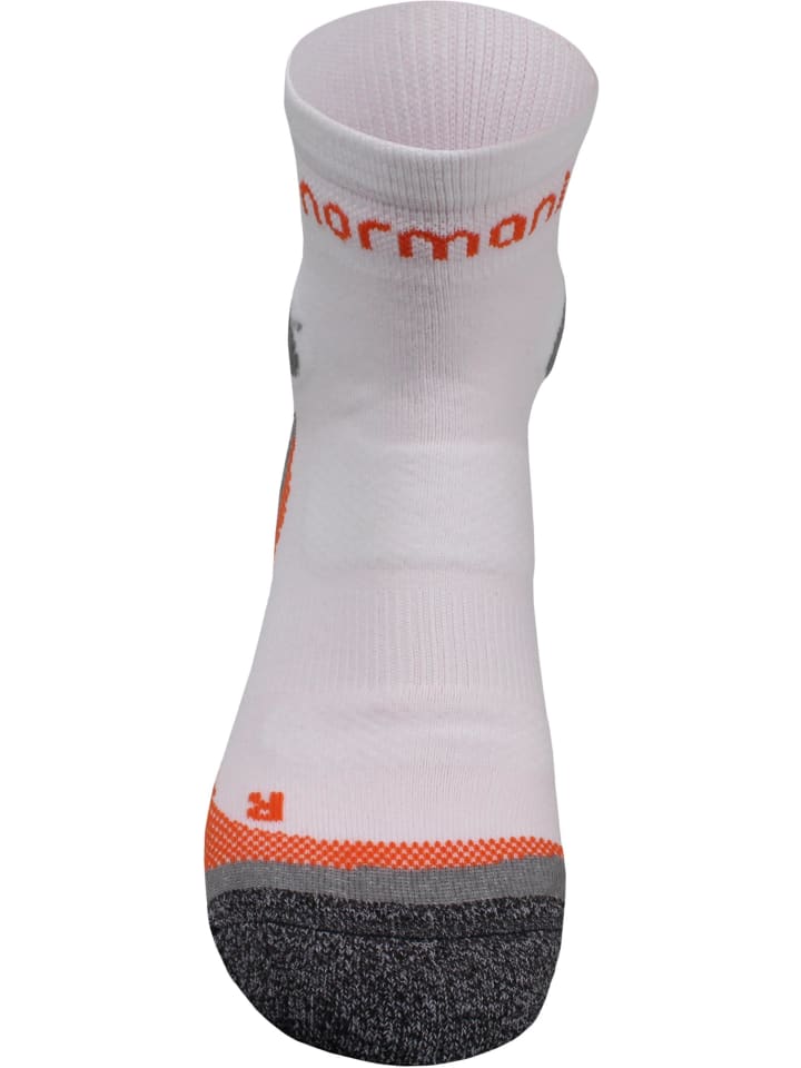 normani 3 Paar Kurzschaft-Sportsocken mit verstärkter Sohle in Weiß/Orange günstig kaufen