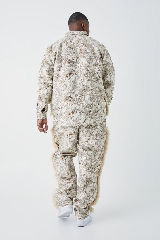 Plus gemustertes Overshirt