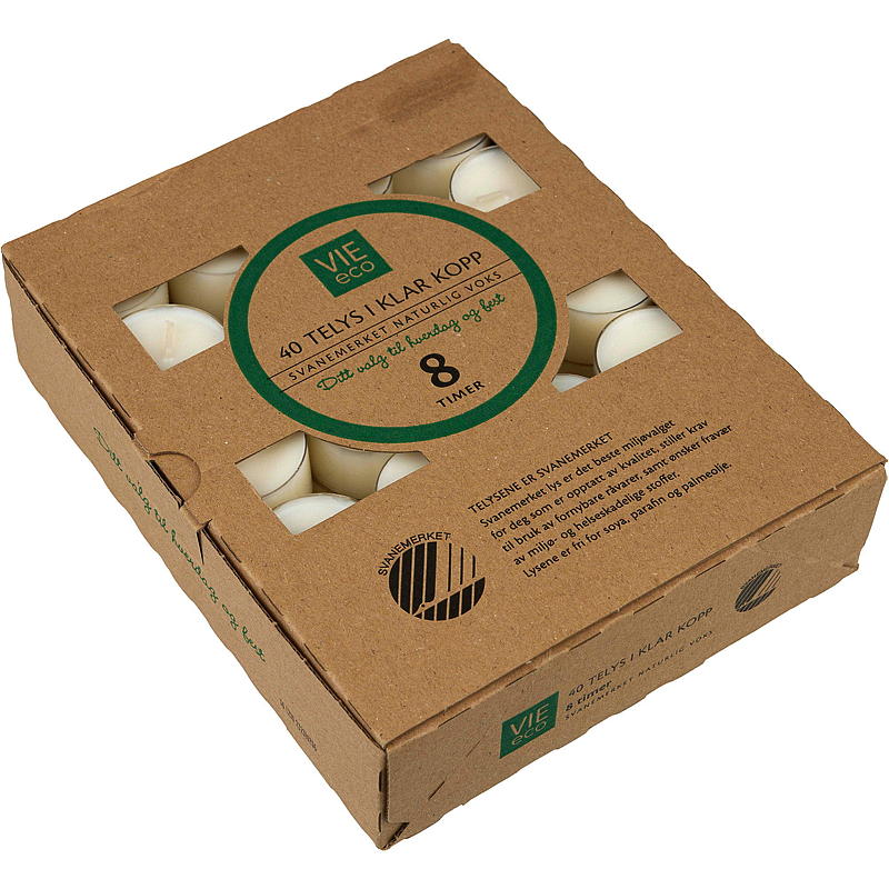 Vie Eco Telys 40-pk 8 timer stearin Vie Eco