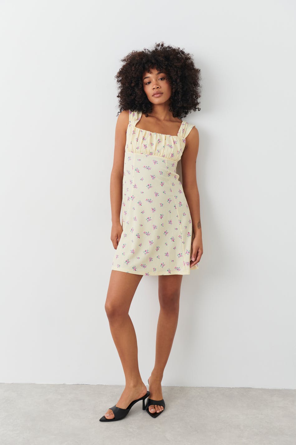 Ditsy mini dress
