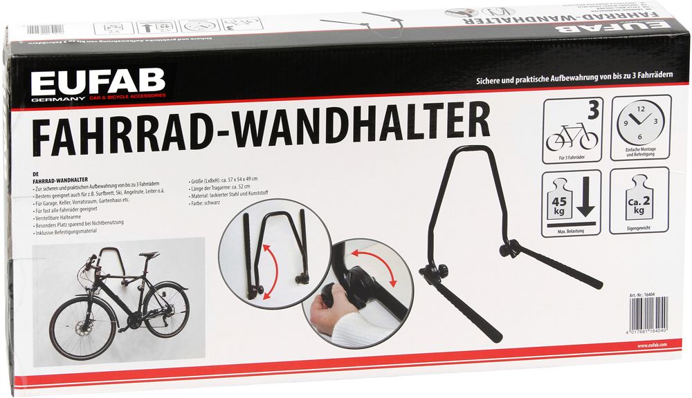 Eufab Wandhalterung für 3 Fahrräder kaufen | Bike-Discount