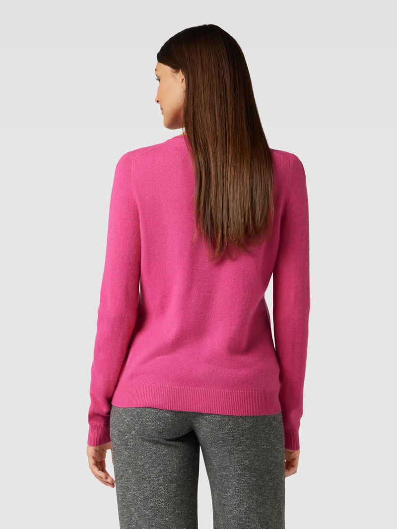 Strickjacke aus Kaschmir mit Knopfleiste in pink
