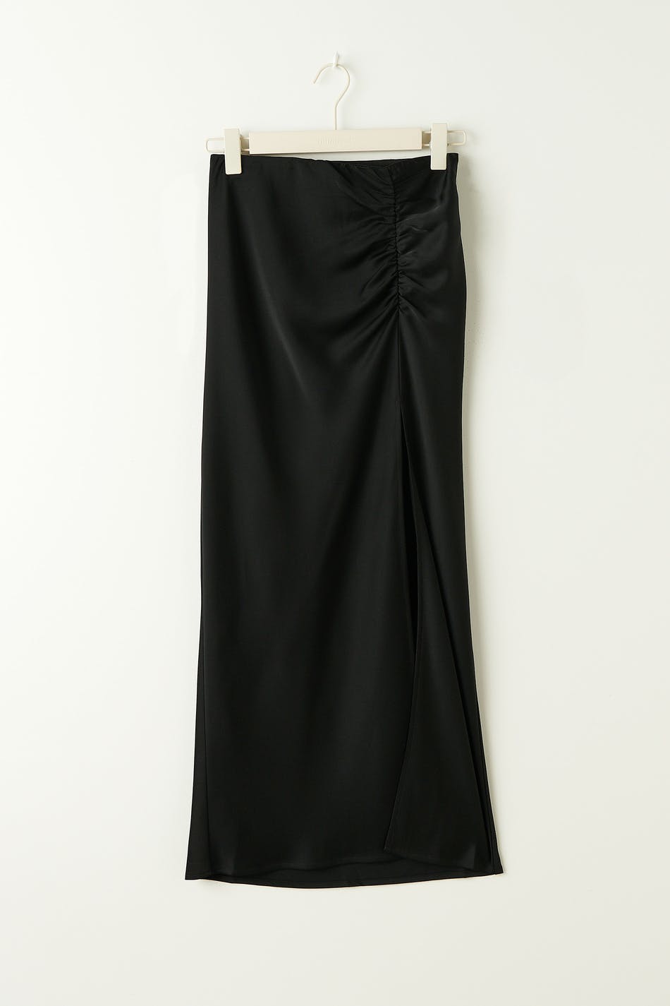 Maxi satin skirt