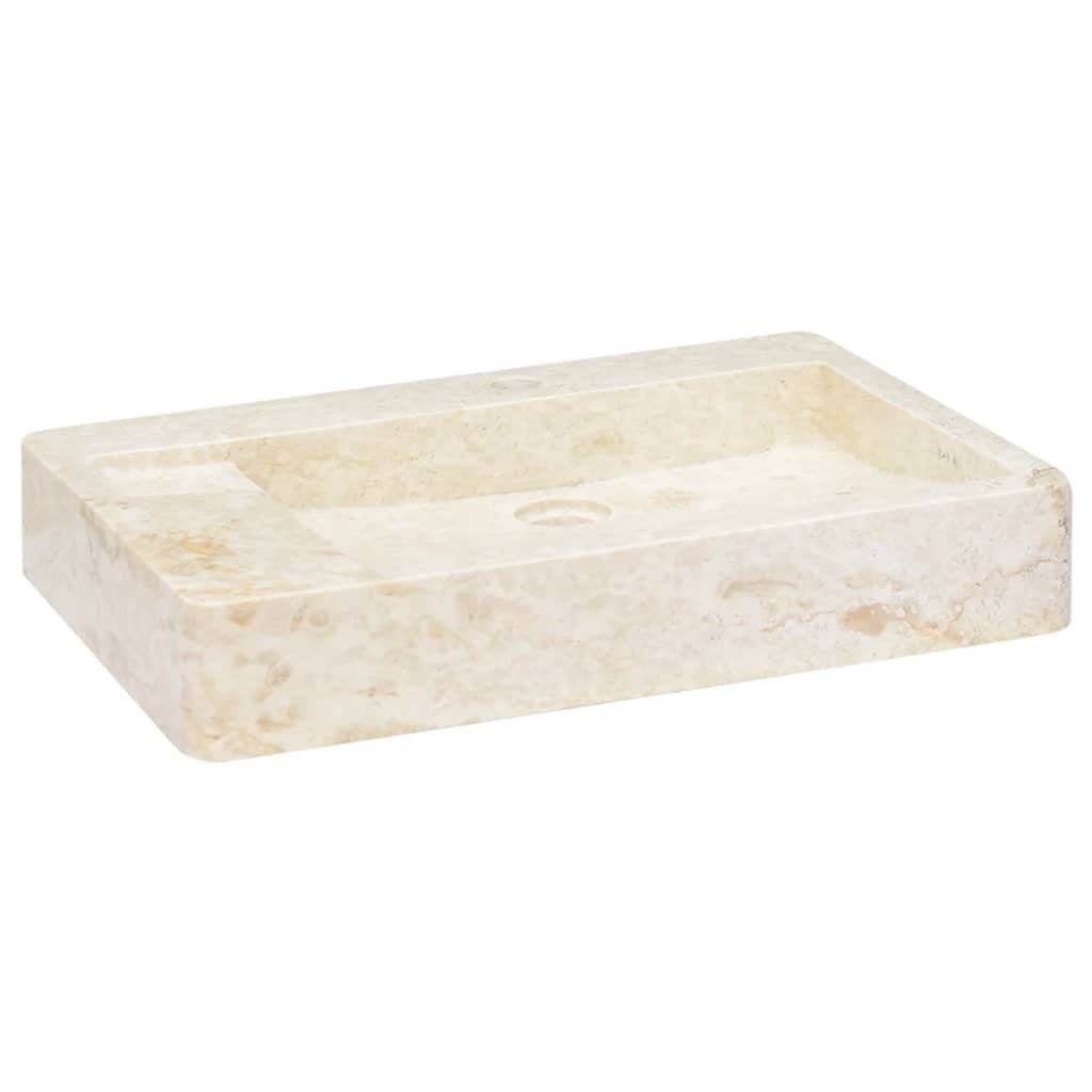 vidaXL Waschbecken Waschbecken Creme 58x39x10 cm Marmor