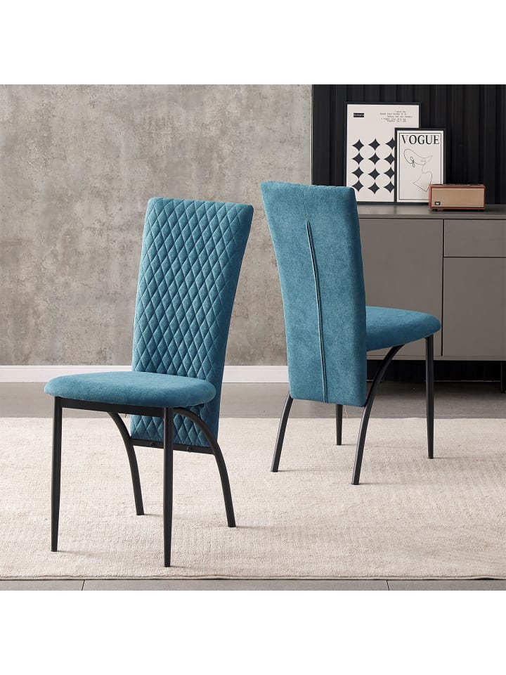 B&D Home Esszimmerstuhl THADDÄUS in Petrol - (B)46 x (H)94 x (T)58 cm günstig kaufen