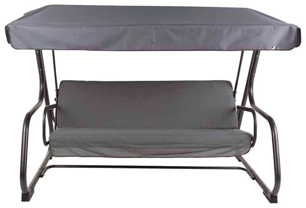Siena Garden Hollywoodschaukel Parma, 3-Sitzer, Bettfunktion, BxT: 132x209cm, anthrazit/grau