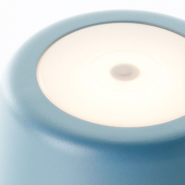 LED-Akku-Tischleuchte Kaami, nordisch-blau-matt
