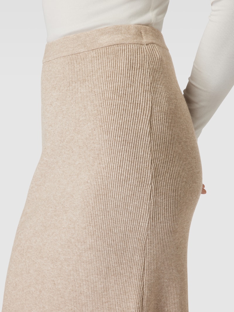 Midirock mit elastischem Bund Modell 'COMFY' in beige
