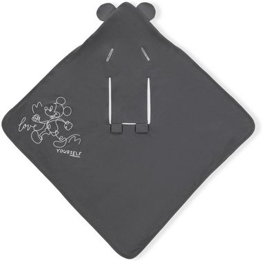 Babydecke Baby Einschlagdecke, Snuggle N Dream Mickey Mouse Anthracite, Hauck, mit Kapuze