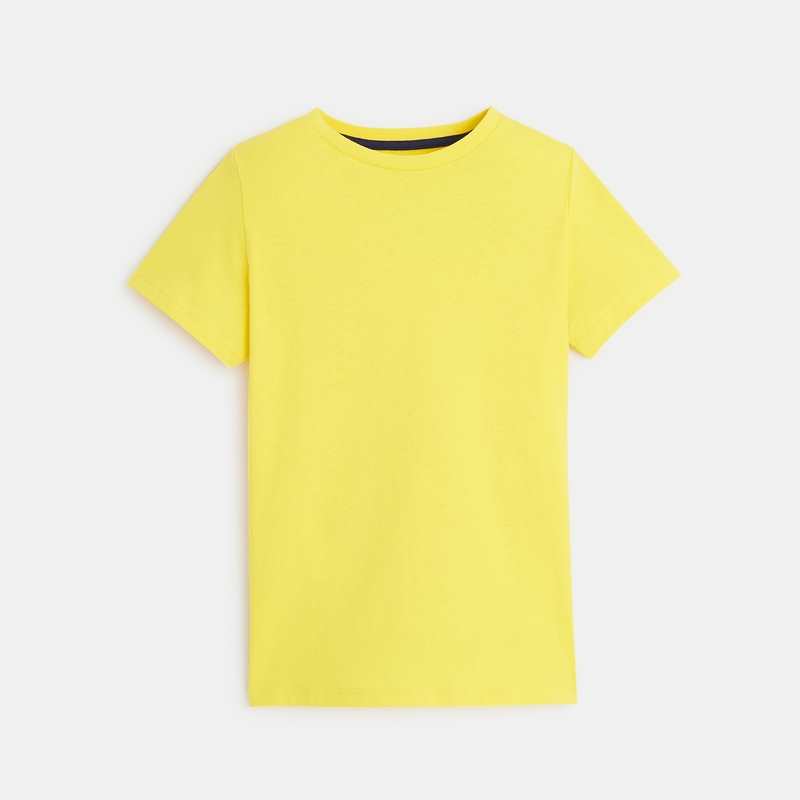 T-shirt basique manches courtes jaune garçon