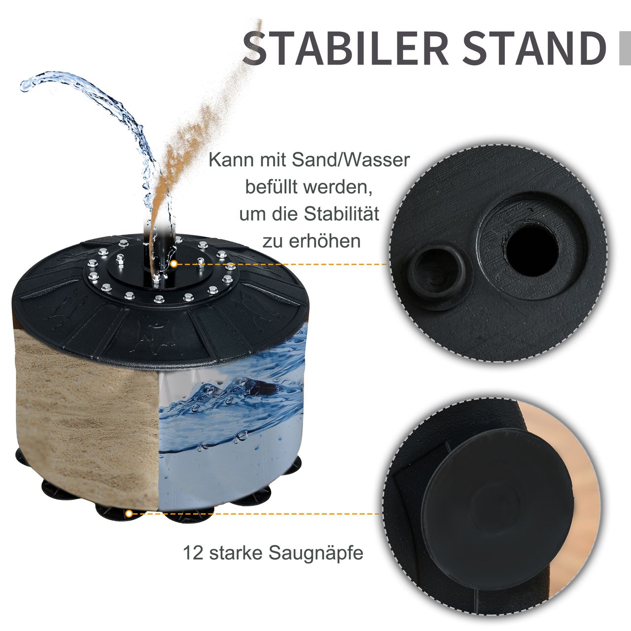 HOMCOM Boxstand Standbox-Trainer mit 2 Speedbällen 360°-Reflexstange 160-230cm höhenverstellbar