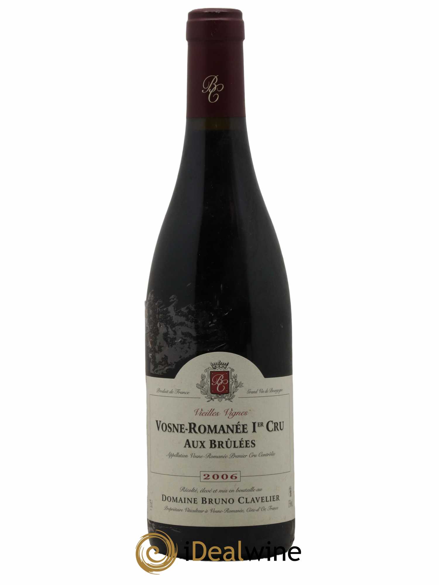 Vosne-Romanée 1er Cru Aux Brulées Vieilles Vignes Bruno Clavelier  2006 - Lot de 1 Bouteille