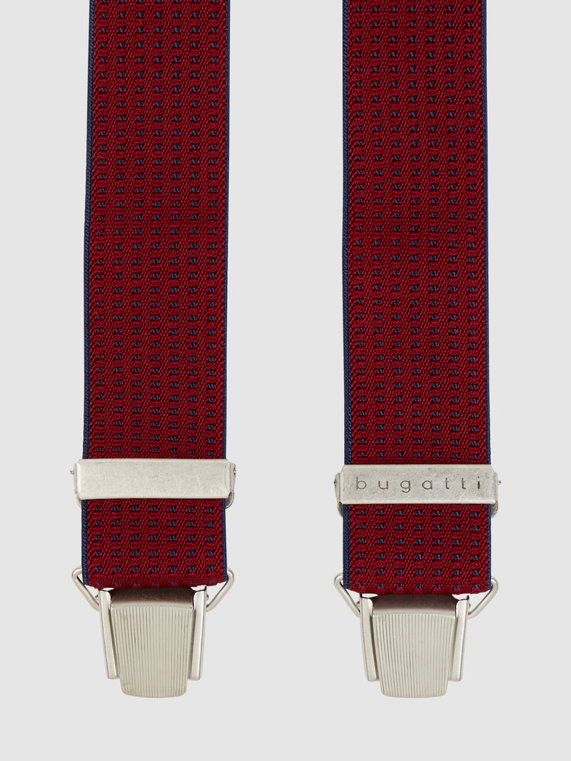 Hosenträger in X-Form in bordeaux rot
