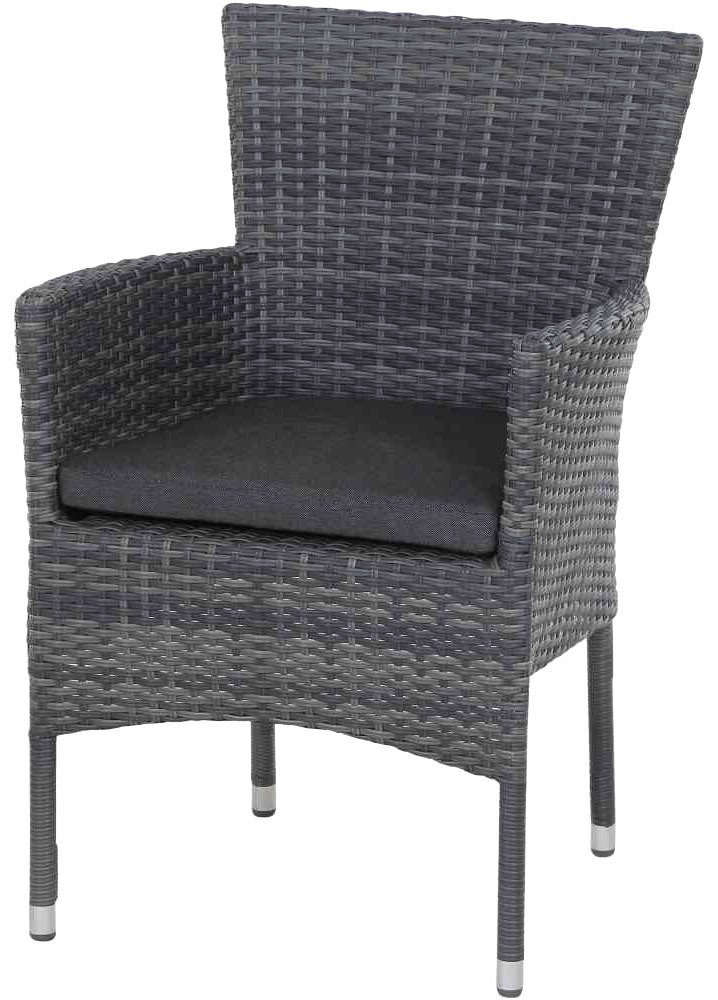 Siena Garden Gartensessel Padova II, Dining Sessel, stone-grey, inkl. Kissen