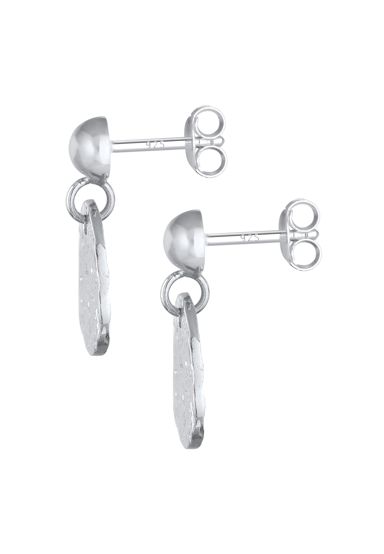 Orecchini pendenti da donna Elli, con piastra strutturata in argento sterling 925