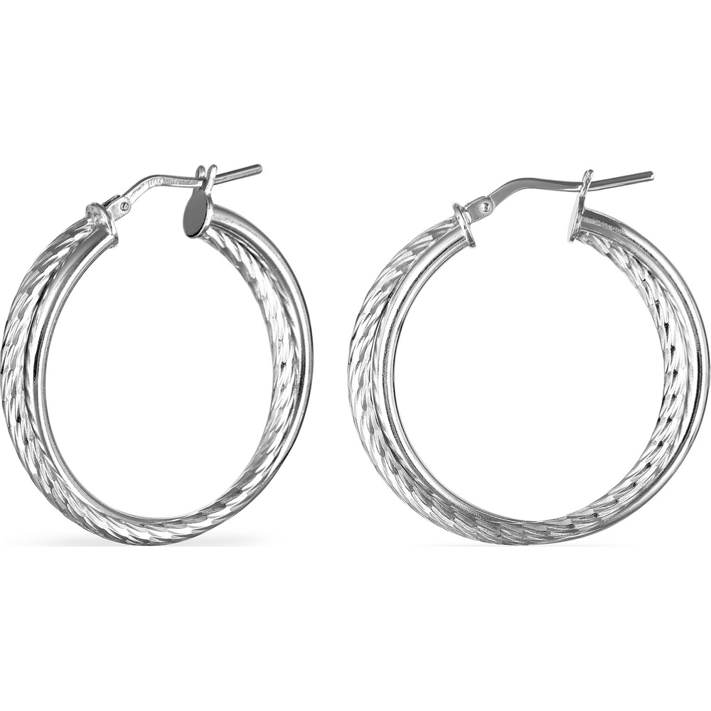 FAVS Créoles 925 Argent Boucles d'oreilles