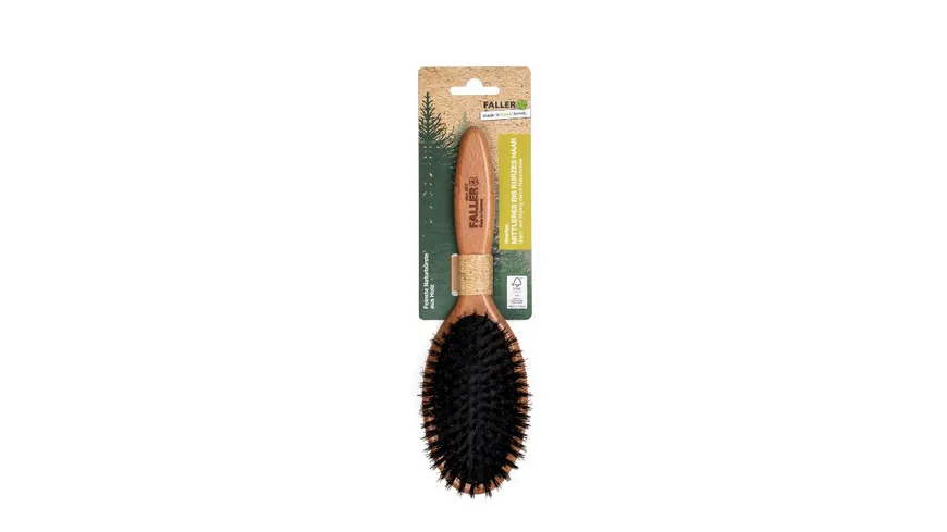FALLER Haarbürste Buche, oval, groß, Wildschweinborste