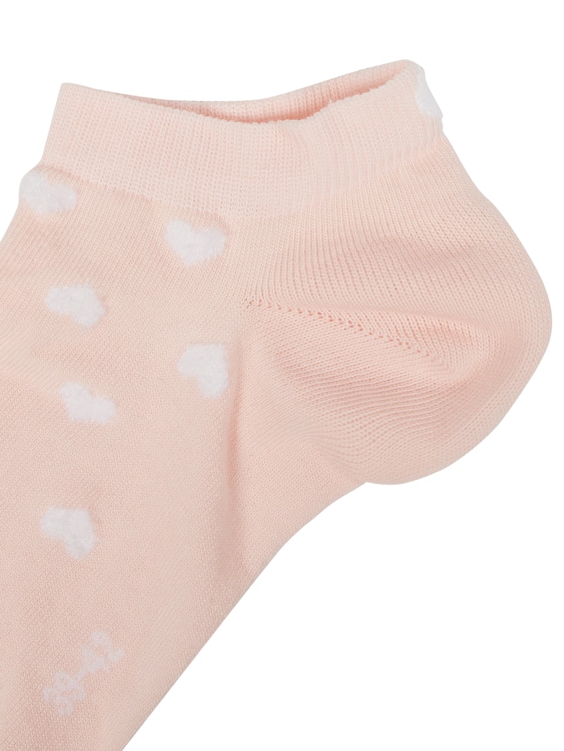 Sneakersocken mit Allover-Muster im 2er-Pack Modell 'Valentine' in altrosa