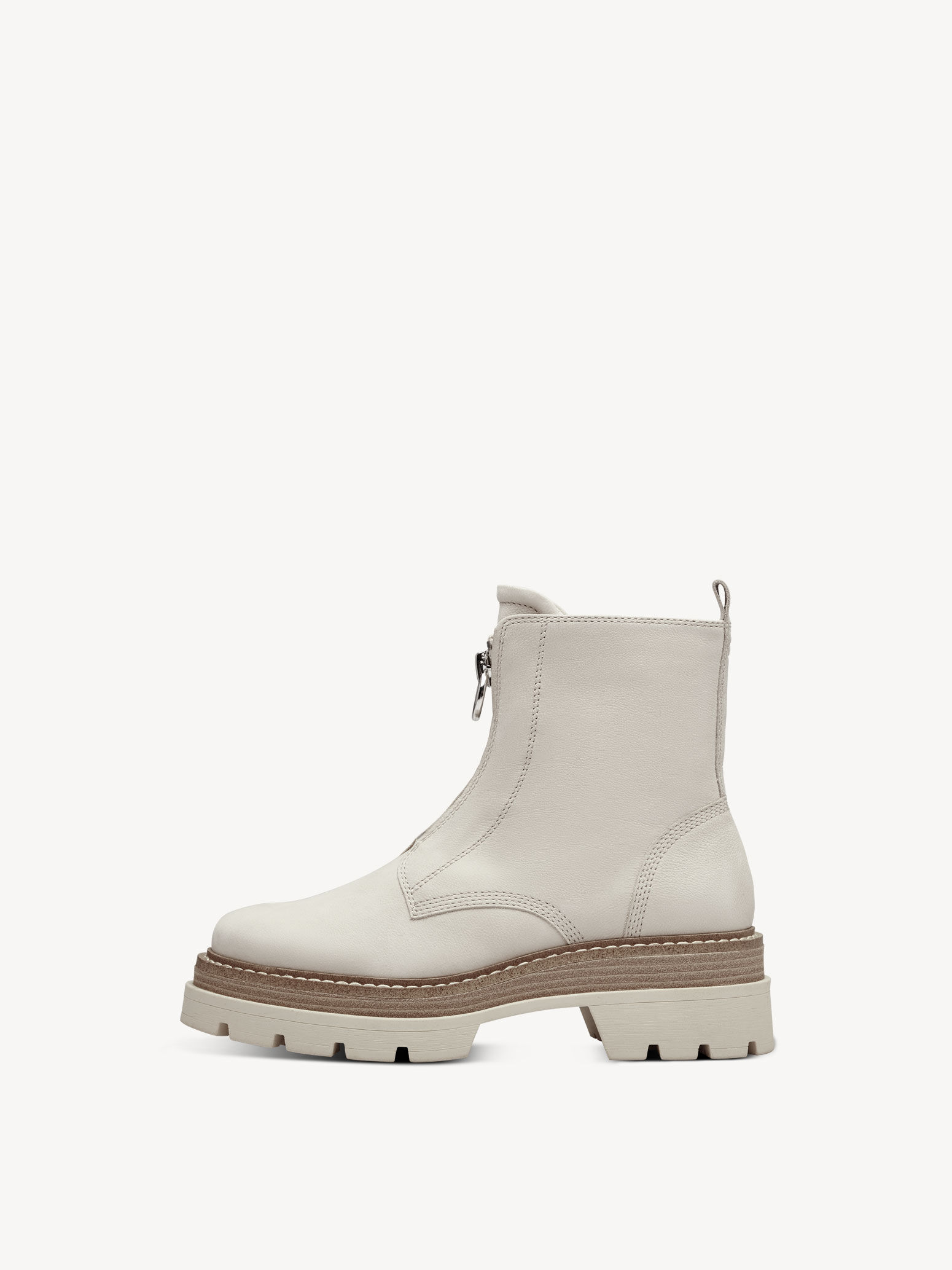 Bottine en cuir - beige