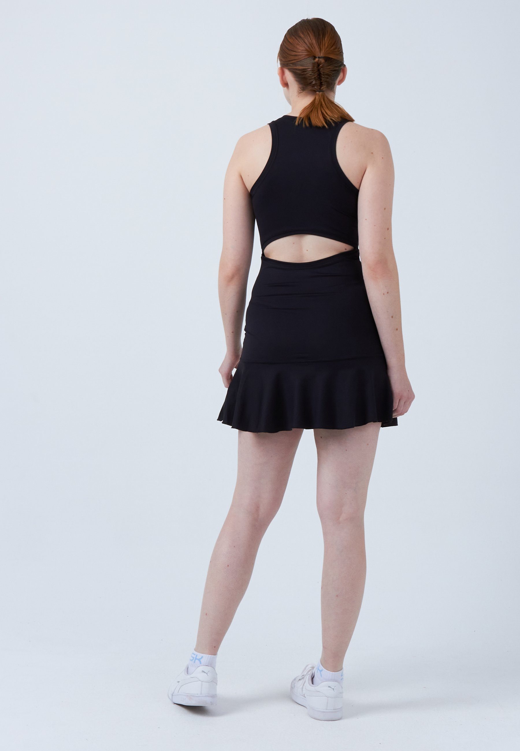 SPORTKIND Tenniskleid Performance Sportdress Damen & Mädchen schwarz