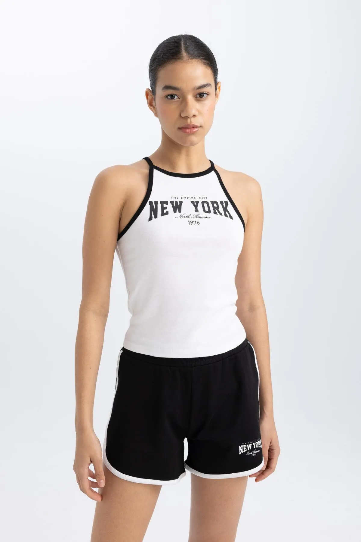 DeFacto  Sport-Tanktop - Weiß - Schnitt