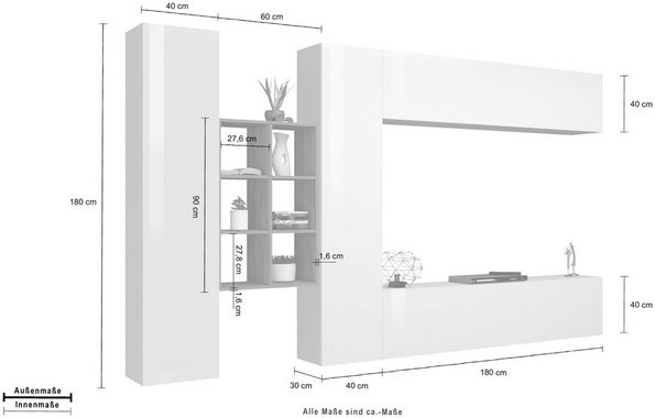 Tecnos Wohnwand Maruska, (1-St)