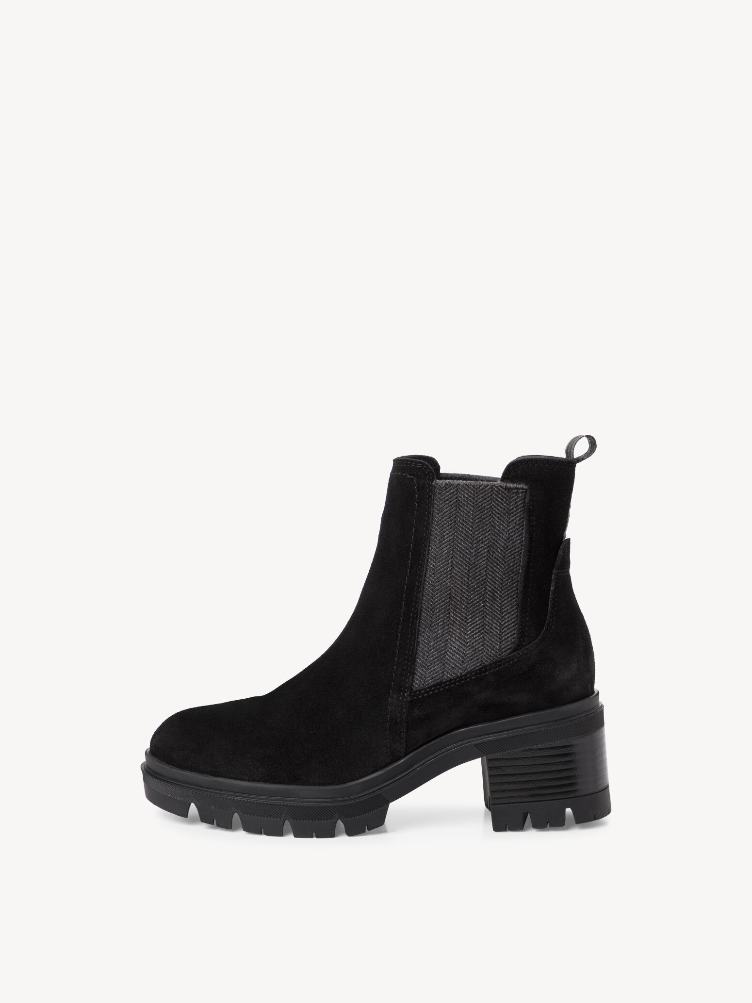 Bottine Chelsea en cuir - noir
