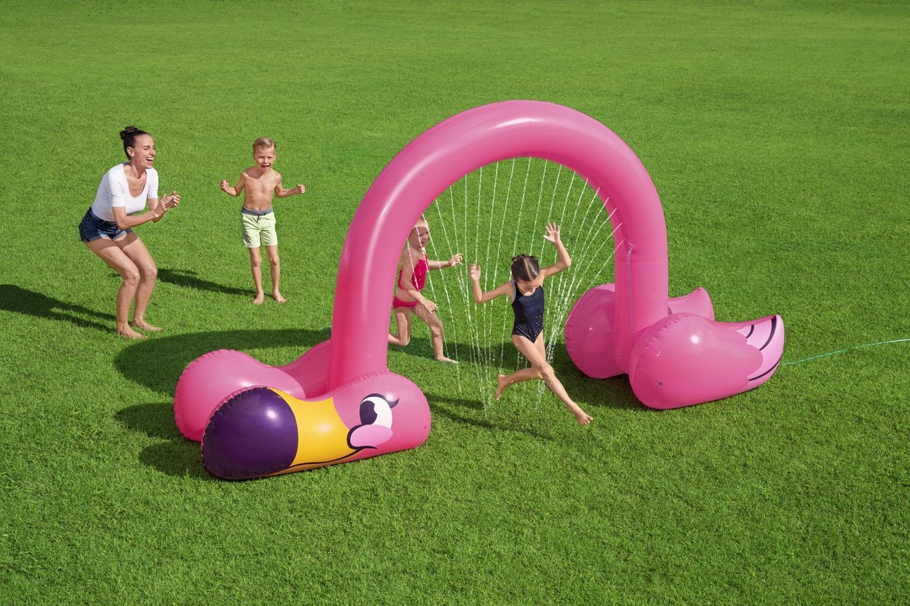 Bestway Jumbo Wassersprinkler Flamingo 340 x 110 x 192 cm