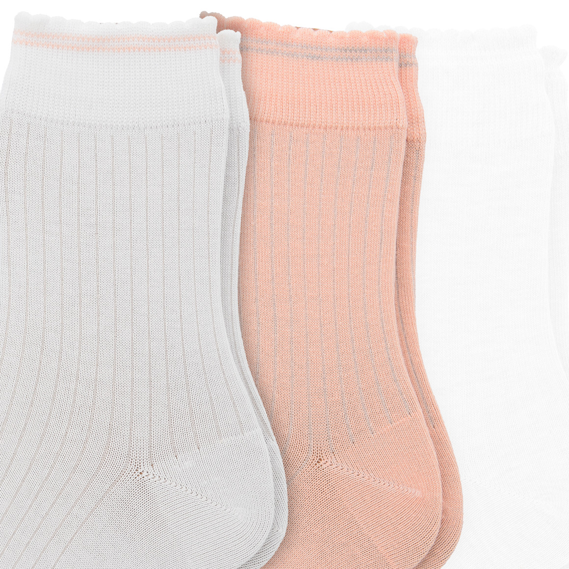 3 Paar Damen Socken mit Rippstruktur