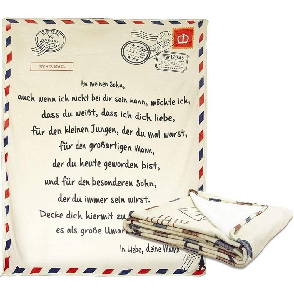 Wohndecke Flanelldecke, Blusmart, Wolldeckendruck, Geschenke von Papa oder Mama an Tochter oder Sohn