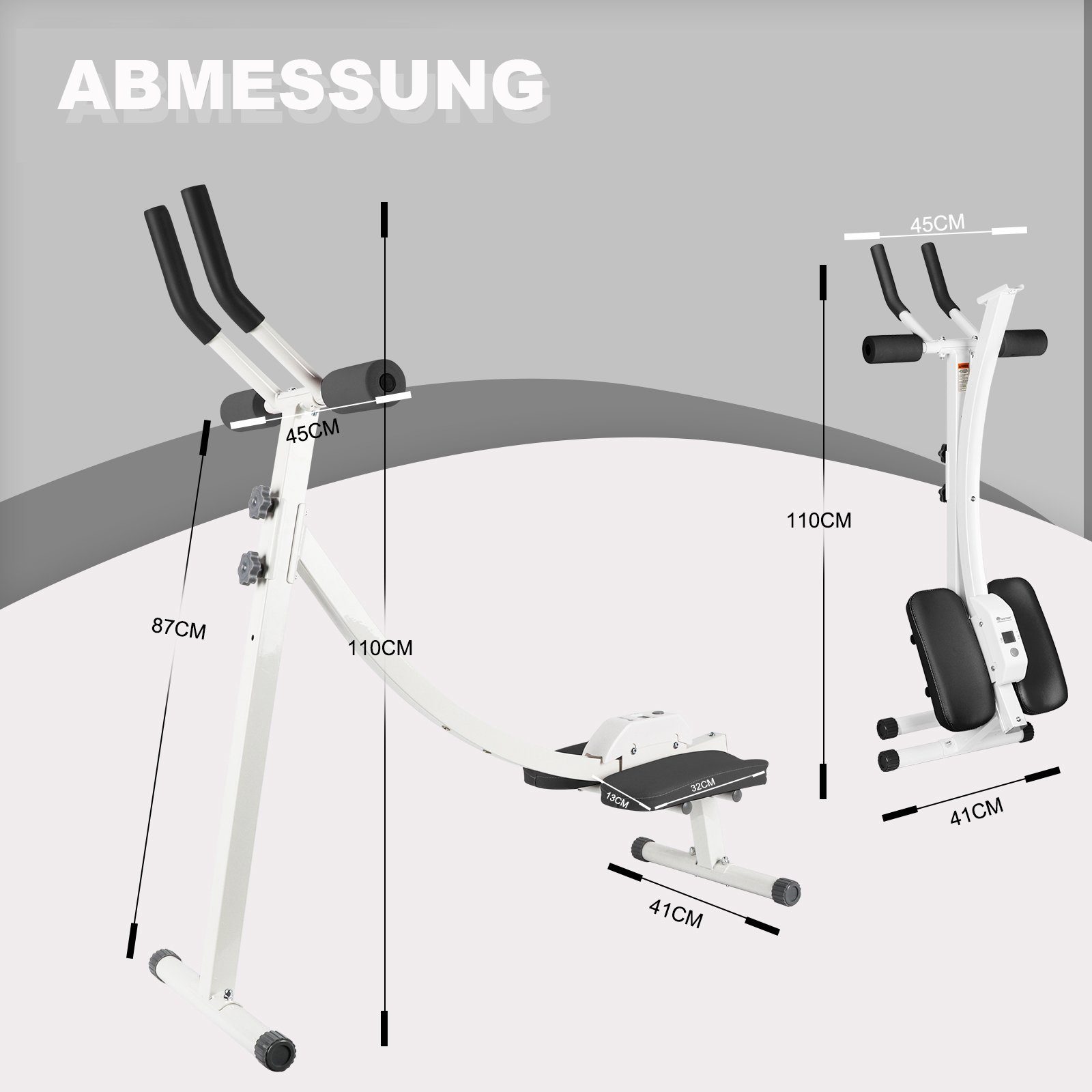 BIGTREE Heimtrainer klappbar Bauchtrainer Rückentrainer, Profi Fitnessgerät