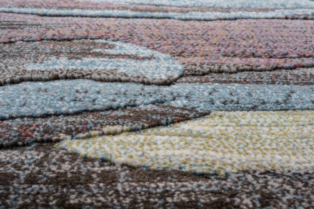 Webteppich Exellenza Mehrfarbig-Eisblau-Rostbraun 160 x 230 cm