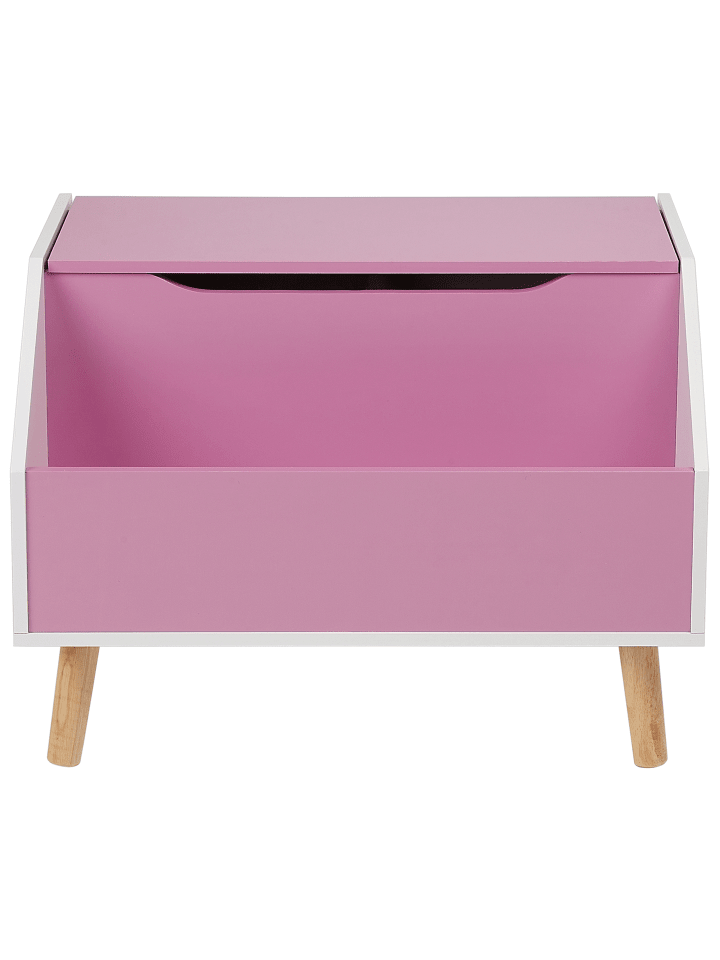 Beliani Sideboard CASPER in Rosa/Weiß/Heller Holzfarbton - (W) 60 x (H) 43 x (L) 41 cm günstig kaufen onesize