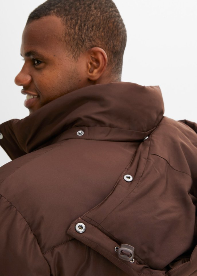 Steppjacke mit abnehmbarer Kapuze aus recyceltem Polyester