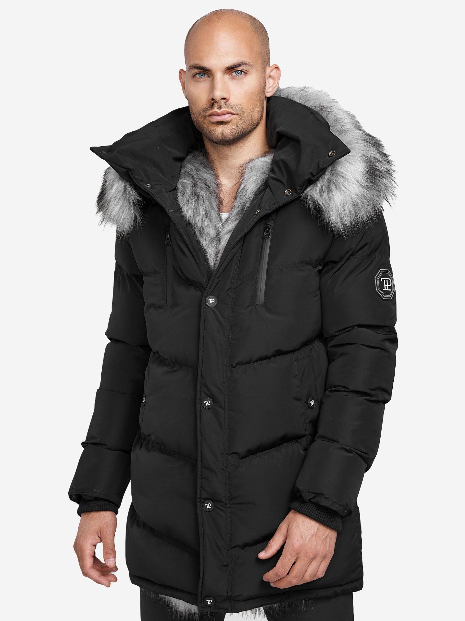 trueprodigy Winterjacke Zayn Stylische Kapuze mit Fellimitat