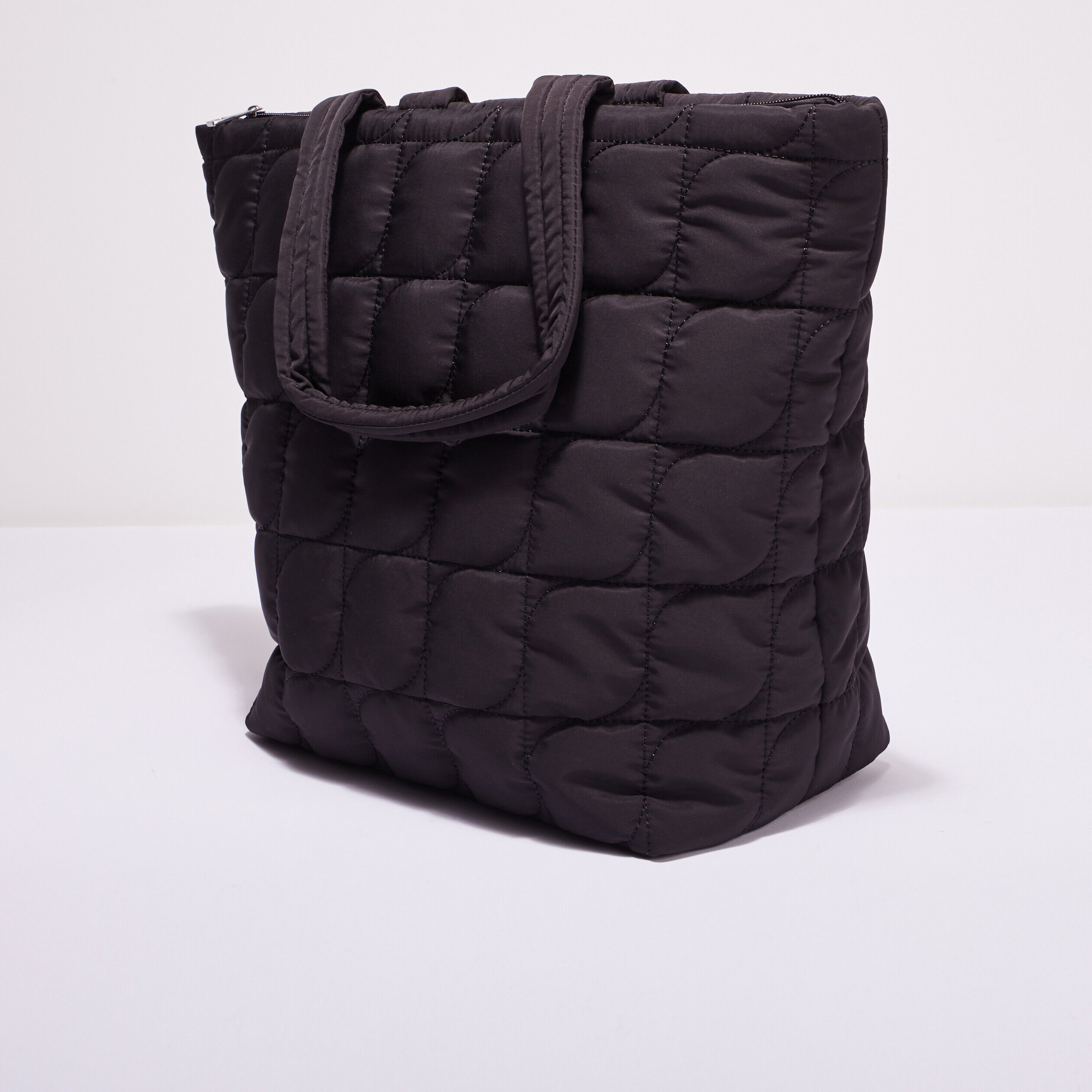 Sac cabas matelassé noir femme | Cache Cache