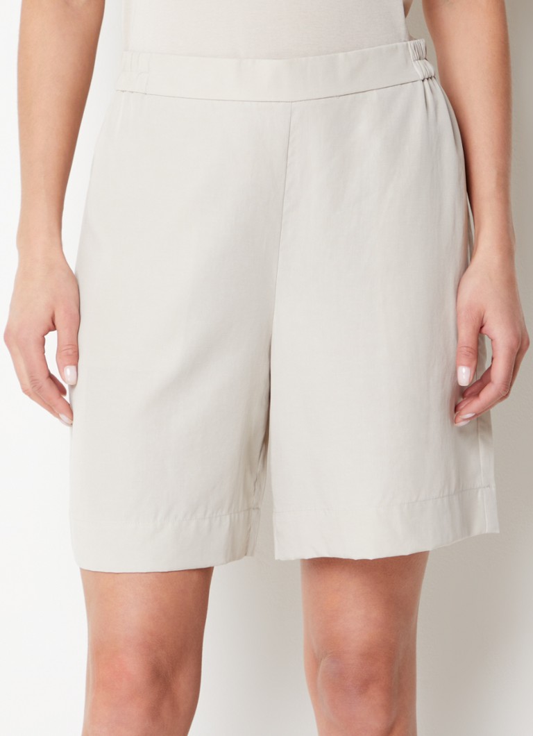 Marc O'Polo high-waist loose-fit shorts in linen blend with side pockets