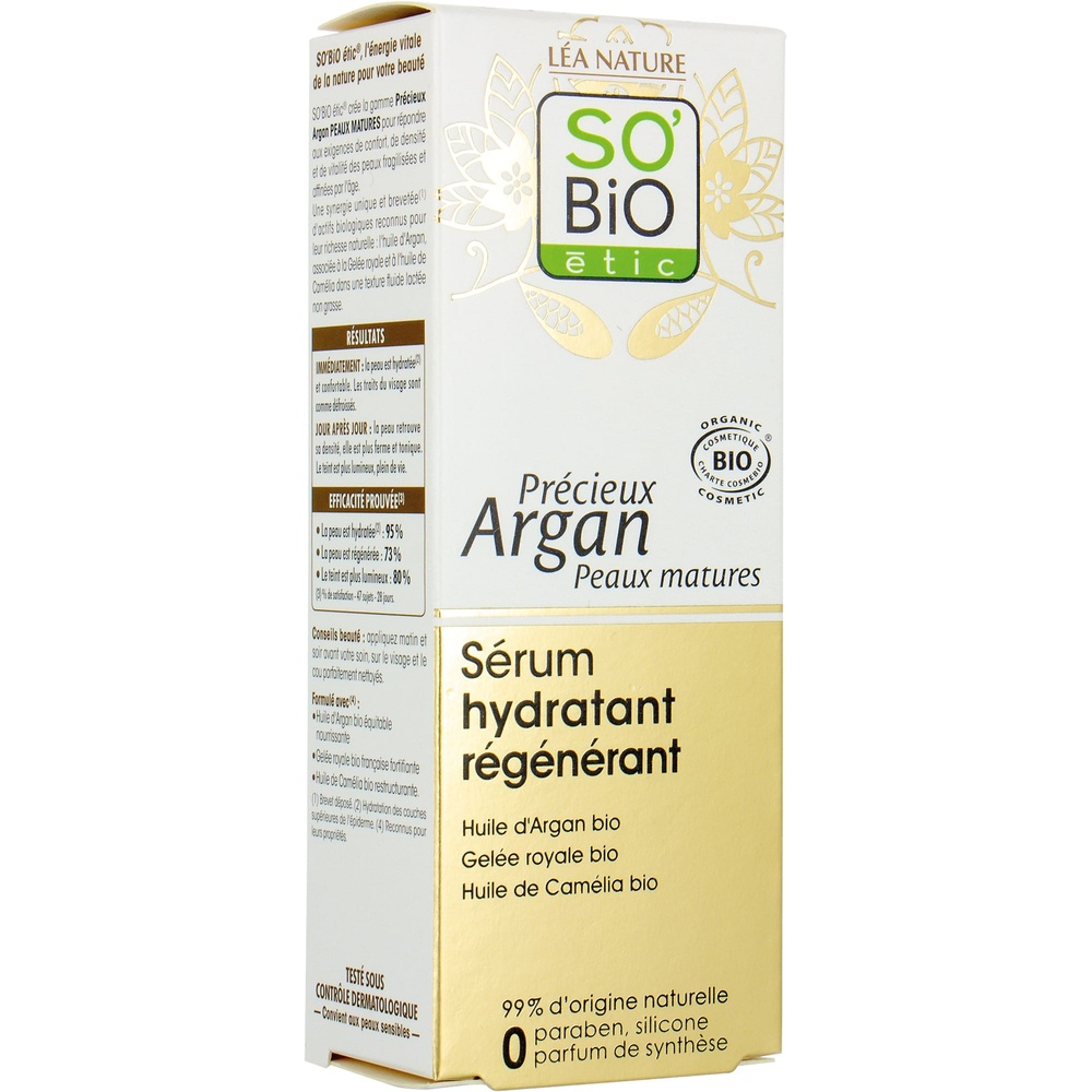 LÉA NATURE SO BiO étic Sérum hydratant¹ régénérant, Précieux Argan Peaux Matures Sérum