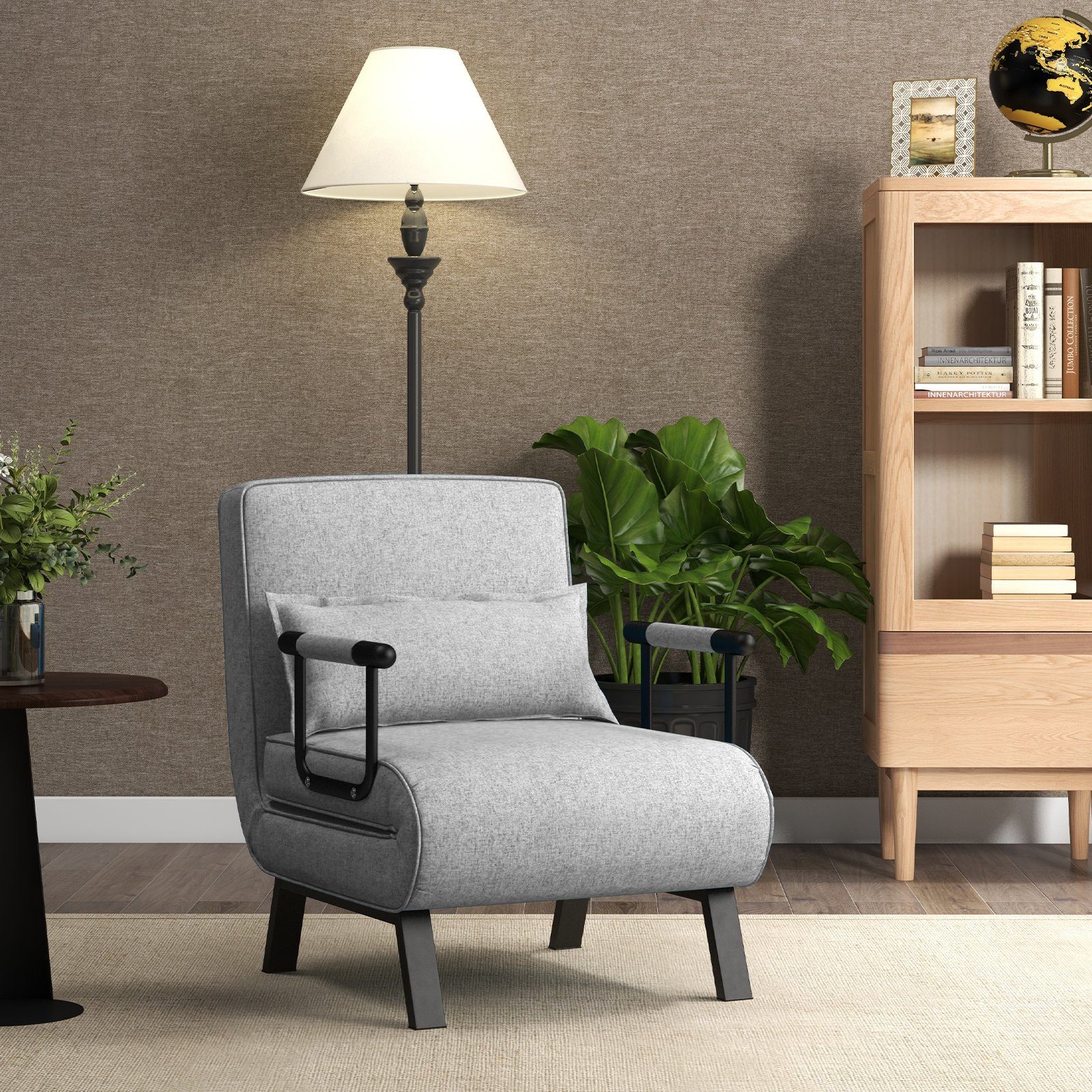 COSTWAY Schlafsofa, 4 in 1, klappbar, mit verstellbarer Rückenlehne, 150 kg