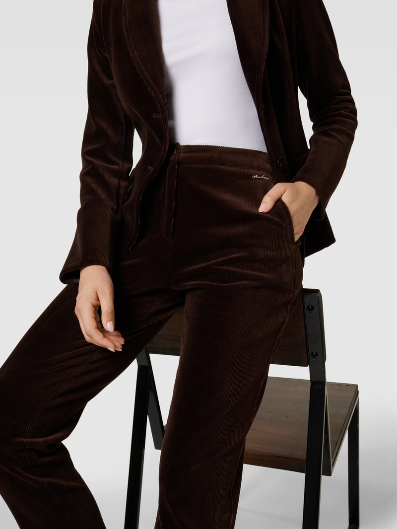 Cordhose mit Eingrifftaschen in dunkelbraun
