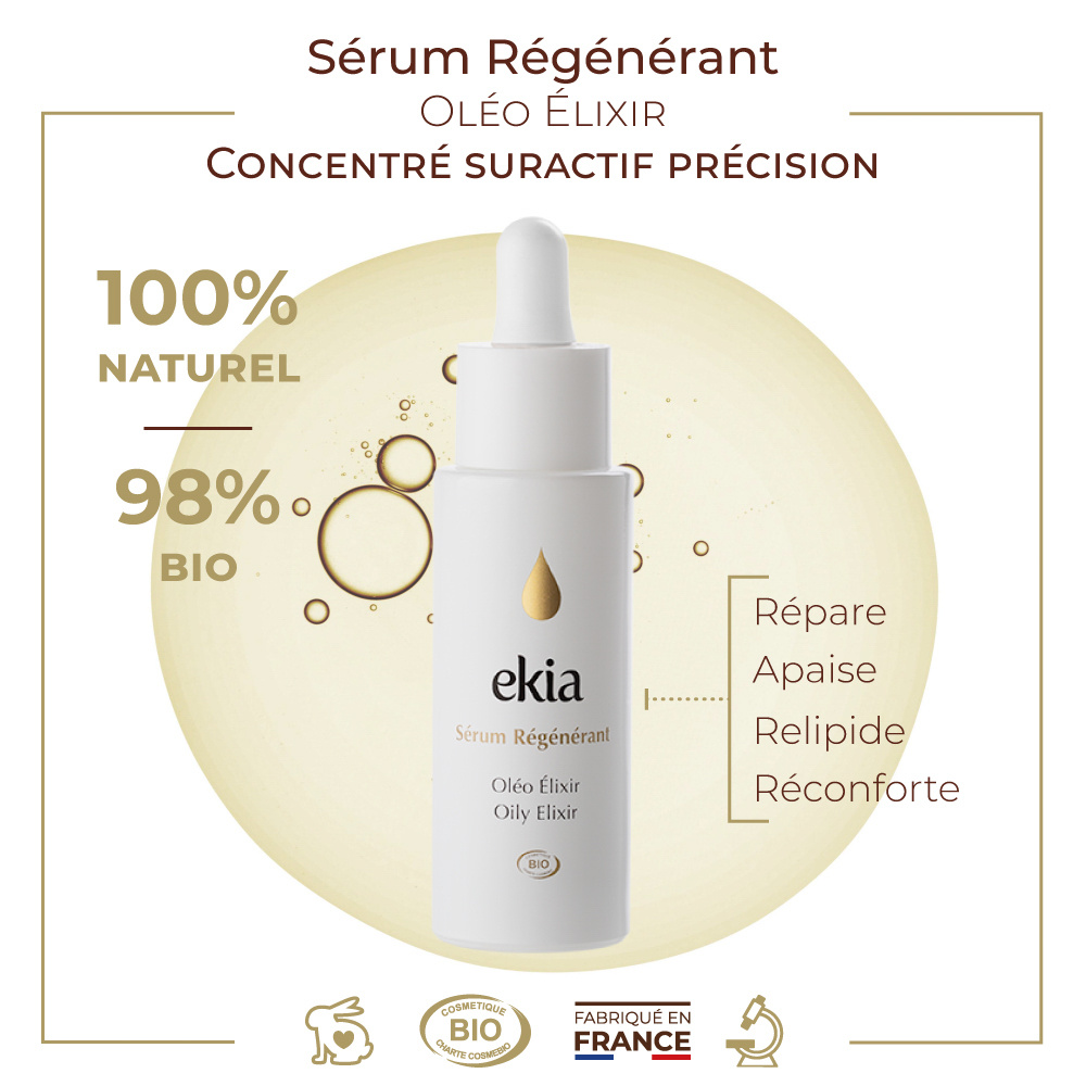 ekia Sérum Régénérant OléoElixir - Certifié Bio
